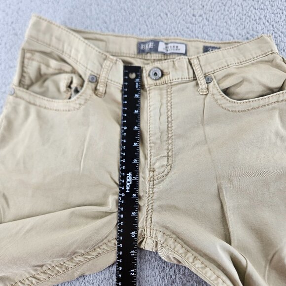 BKE Buckle Pants Mens 32 (33x29) Short Khaki Tyler Straight Chino Stretch - Picture 9 of 15